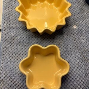 Chantal Sunflower Yellow Ceramic Ramekin Bowls - Set of 2